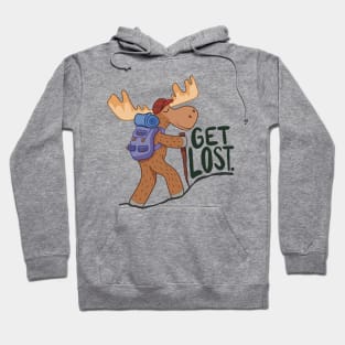 Hiking Moose Hoodie